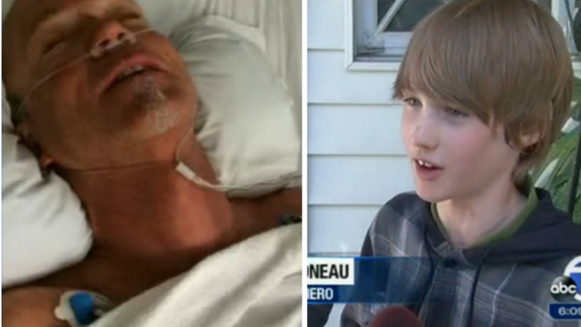 Den 9-årige pojken räddade livet på sin pappa.